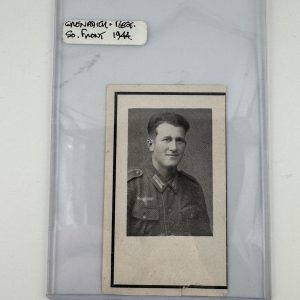 German WW2 Death Card