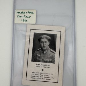 German WW2 Death Card