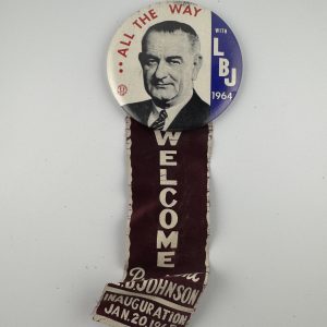Lyndon B Johnson Inaugural Commemorative Button